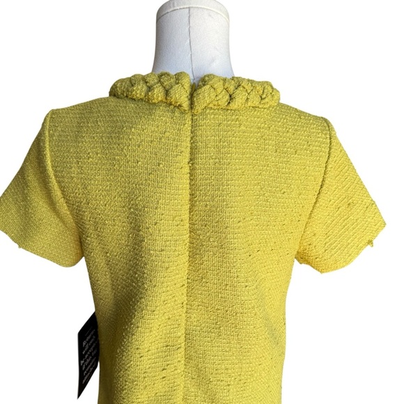 TUCKERNUCK - NWT Chartreuse Tweed Jackie O Classic Vintage Dress Sz S - Picture 5 of 10
